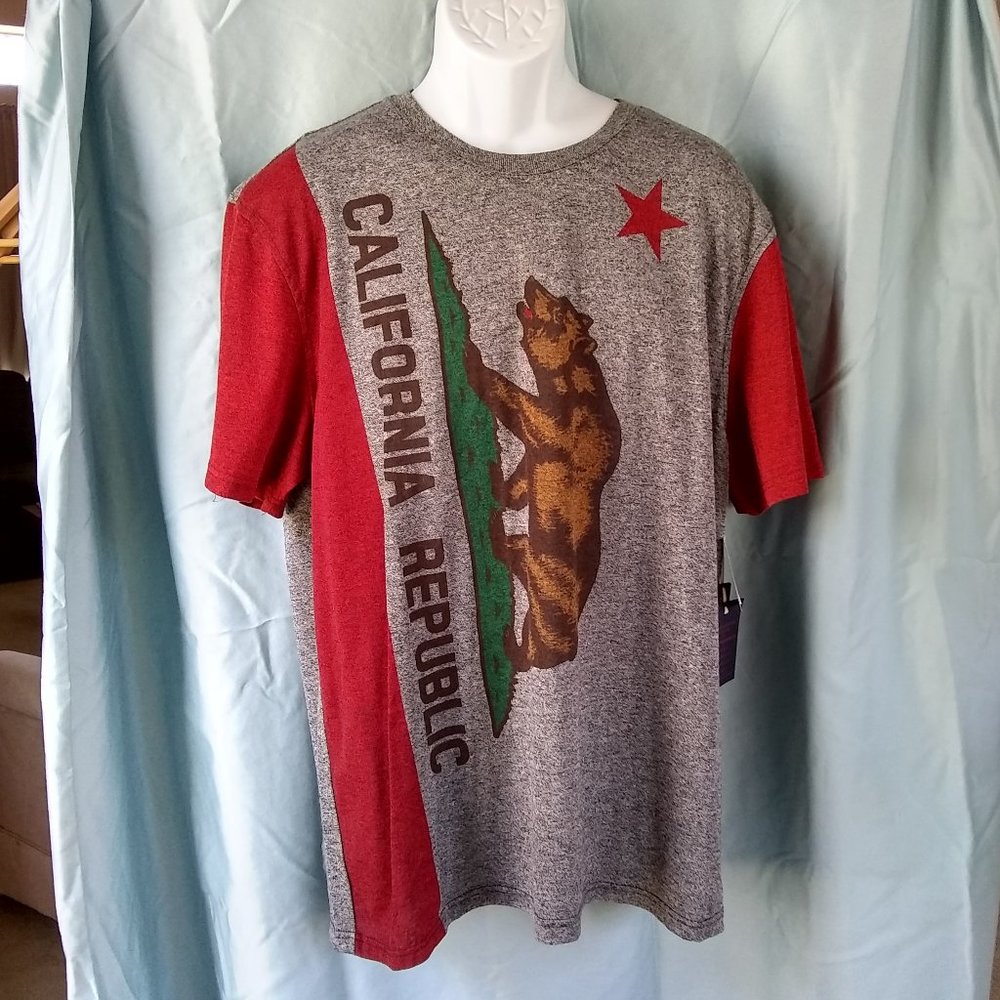 NWT 2XL Brooklyn Brand Bear Flag California Republic T-Shirt